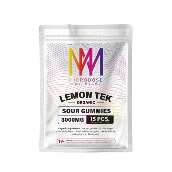 Microdose Mushrooms Lemon Tek Sour Gummies 3000mg